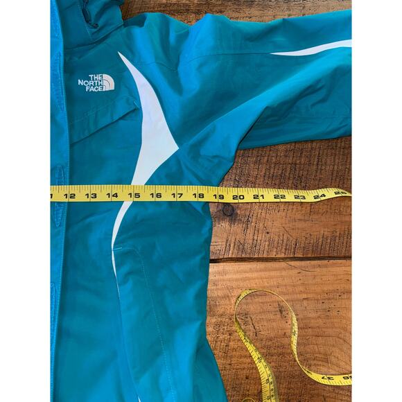 North Face Womens HyVent TriClimate 3-in-1 Winter Hooded Jacket Teal White XS - Picture 16 of 16